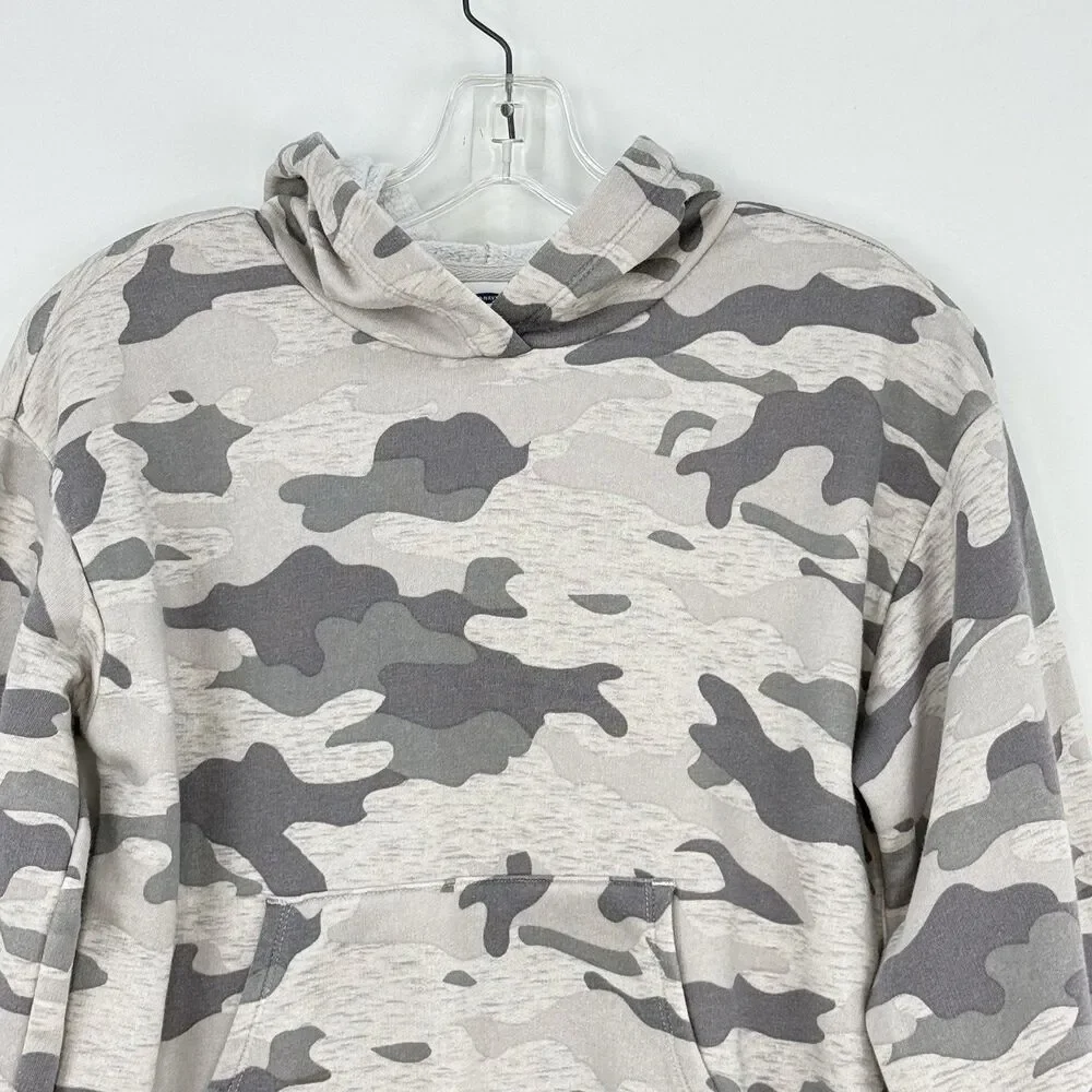 Old Navy Kids Size Large (10-12) Gray Camo Uniform Zip Hoodie